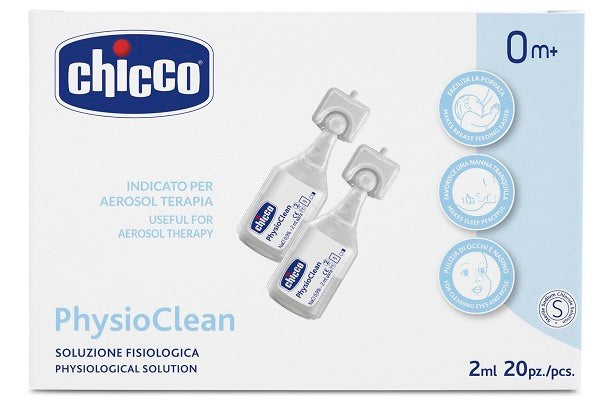 artsana chicco soluzione fisiologica per aerosol chicco physioclean 20 x 2 ml chicco ean 8058664124695