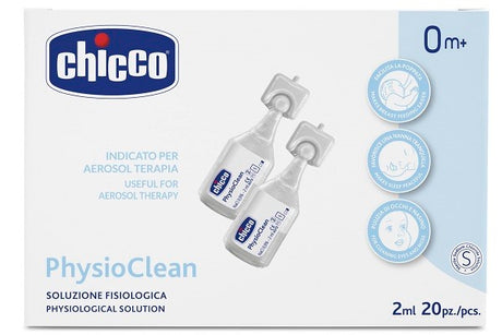 artsana chicco soluzione fisiologica per aerosol chicco physioclean 20 x 2 ml chicco ean 8058664124695