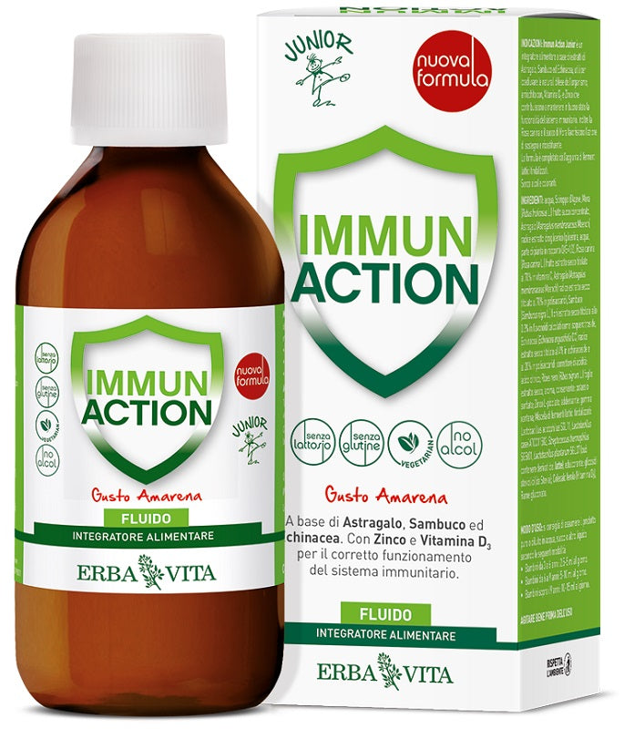 erba vita group immun action fluido junior 200 ml erba vita ean 8056992940581