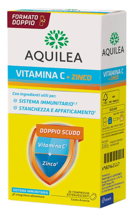 uriach italy aquilea vitamina c 14 compresse effervescenti bipack aquilea