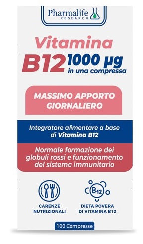 pharmalife research vitamina b12 100 compresse vitacurveg pharmalife research ean 8051128635225