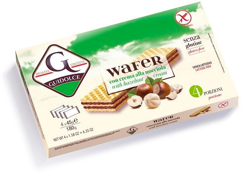 guidolce wafer con crema alla nocciola 4 porzioni x 45 g guidolce ean 8052282120008