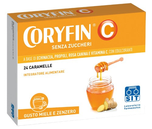 sit coryfin c senza zucchero miele zenzero 24 caramelle coryfin