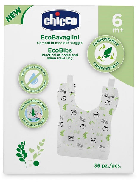 artsana chicco chicco bavaglini monouso compostabili 36 pezzi chicco ean 8058664133697