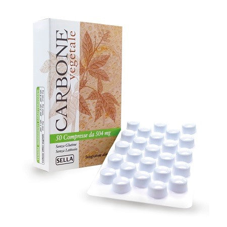 sella carbone vegetale 50 compresse sella ean 8032632601913