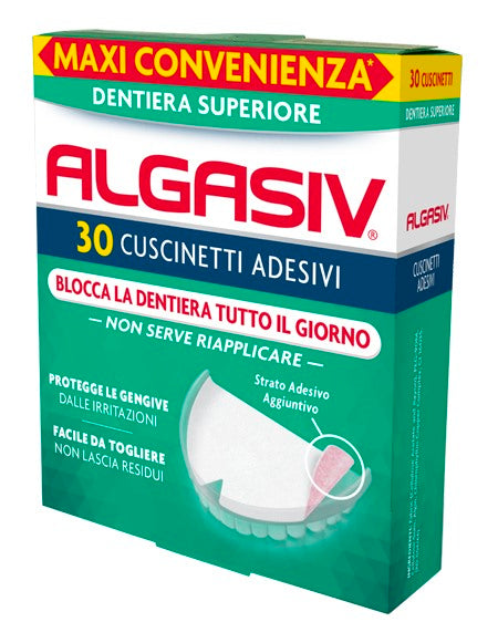 combe italia algasiv adesivo per protesi dentaria superiore 30 pezzi algasiv ean 5010934005076