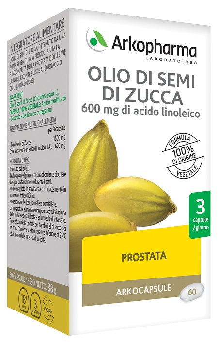 arkofarm arko capsule olio semi zucca 60 capsule arkofarm ean 3578835610260