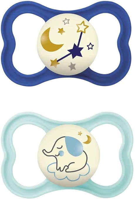 bamed baby italia mam air night succhietto 16 mesi silicone maschio 2 pezzi mam ean 9001616840371