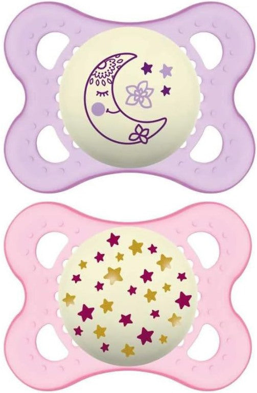 giuriati mam mam succhietto original night 2 6 mesi silicone femmina 2 pezzi mam ean 9001616839610