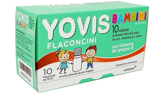alfasigma chc yovis bambini fragola 10 flaconcini da 10 ml yovis ean 8020030150102