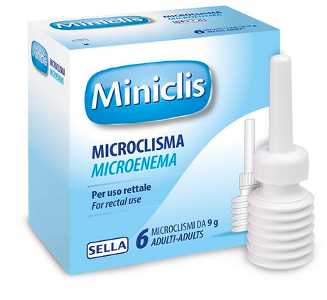 sella miniclis adulti 9 g 6 microclismi miniclis ean 8032632602002