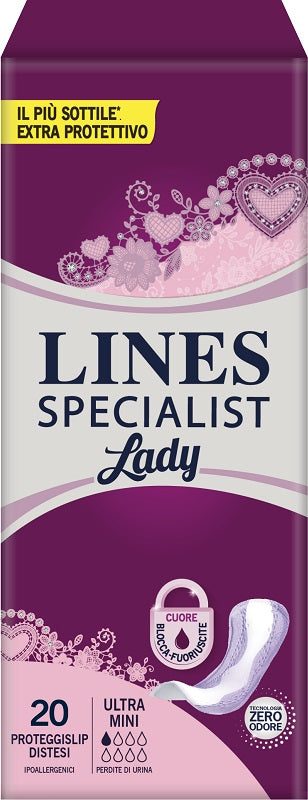 fater adult assorbenti per incontinenza lines specialist lady ultramini 20 pezzi lines ean 8001480502765