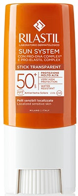 ganassini cosmetic rilastil sun system photo protection terapy spf 50 stick trasparente 85 ml rilastil ean 8050444859315