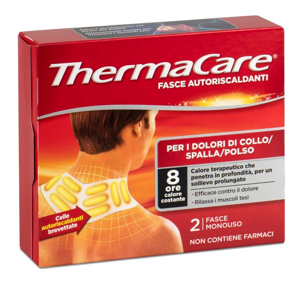 angelini ch fasce autoriscaldanti a calore terapeutico thermacare collospallapolso 2 pezzi thermacare ean 8000036024584