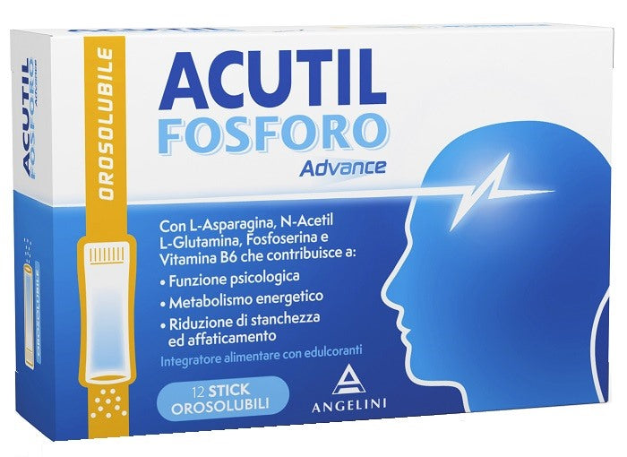 angelini ch acutil fosforo advance 12 stick orosolubili acutil ean 8000036025086