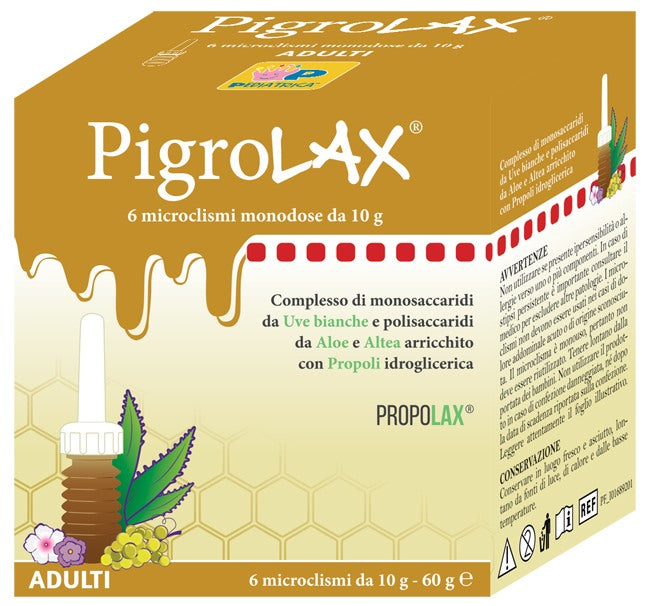 pediatrica microclisma pigrolax adulti 6 x 10 g pediatrica ean 8051160660292
