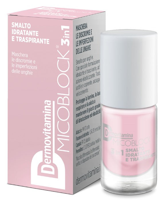 pasquali dermovitamina dermovitamina micoblock 3 in 1 smalto idratante e traspirante rosa chiaro 5 ml dermovitamina ean 8032738385847
