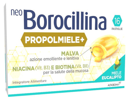 alfasigma chc neoborocillina propolmiele mieleeucalipto 16 pastiglie neoborocillina ean 8020030150133