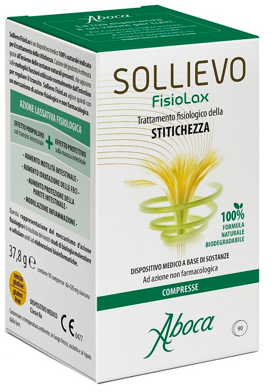 aboca sollievo fisiolax 90 compresse sollievo ean 8032472021513