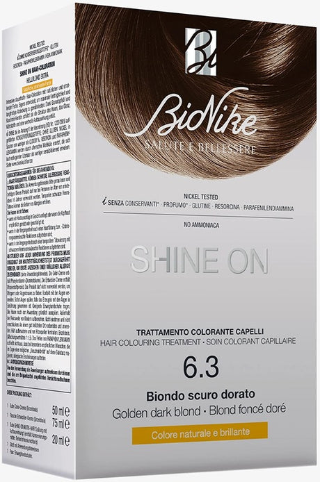 icim bionike shine on biondo scuro dorato 63 flacone 75 ml tubo 50 ml bionike ean 8029041169233