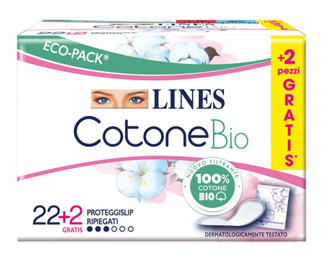 fater femcare lines cotone bio salvaslip ripiegati 24 pezzi lines ean 8001480404908