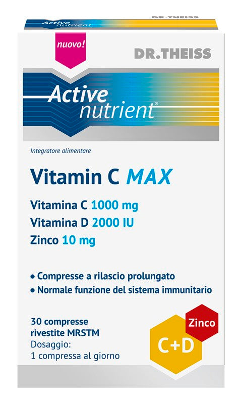 naturwaren italia theiss active nutrient vitamin c max 30 compresse naturwaren ean 4016369509241