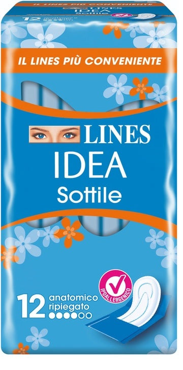 fater spa lines idea sottili ripiegati anatomici 12 pezzi lines ean 8001480401662