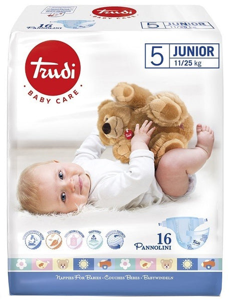 s i l c trudi baby care pannolino bambini junior 1125 kg 16 pezzi ean 8007300007236