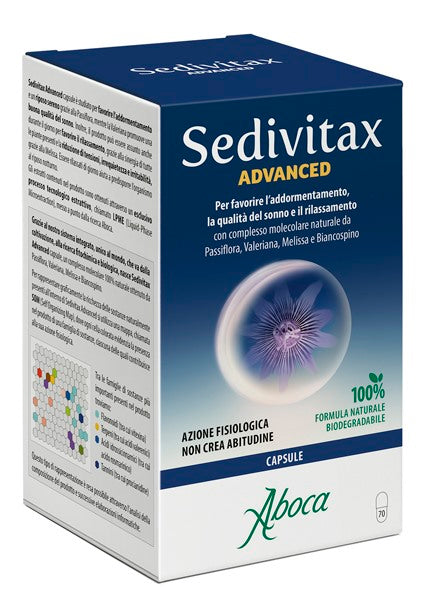 aboca sedivitax advanced 70 capsule aboca ean 8032472024965