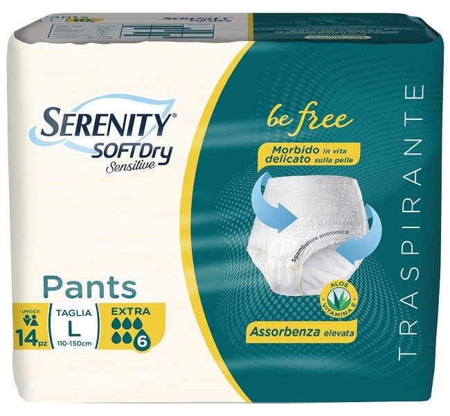 serenity serenity pants sd sensitive be free extra l 14 pezzi serenity ean 8058150568354