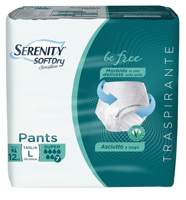 serenity serenity pants sd sensitive be free super l 12 pezzi serenity ean 8058150568408