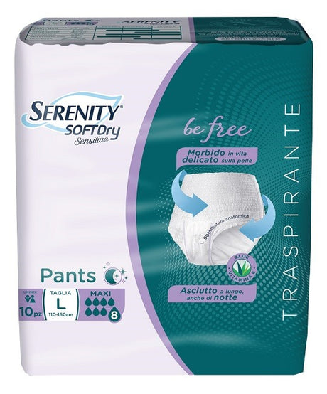 serenity serenity pants sd sensitive be free maxi l 10 pezzi serenity ean 8058150568422