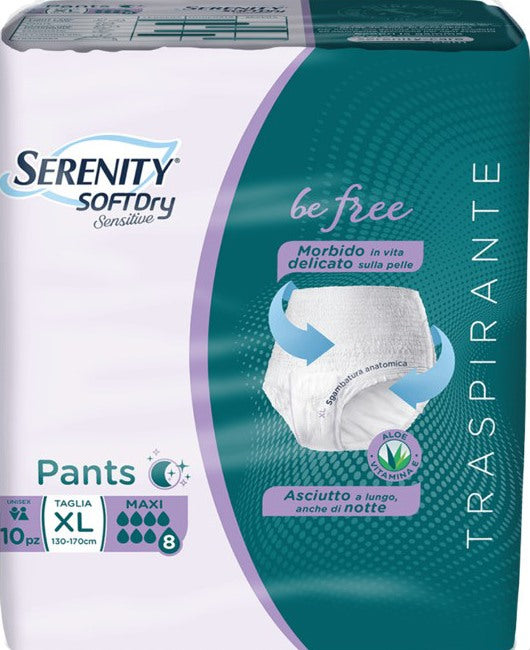 serenity serenity pants sd sensitive be free maxi xl 10 pezzi serenity ean 8058150568439