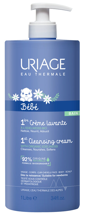 uriage laboratoires dermatolog eau thermale bebe creme lavante 1 litro uriage ean 3661434008689