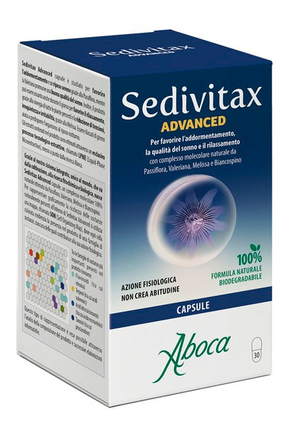 aboca sedivitax advanced 30 capsule aboca ean 8032472024989