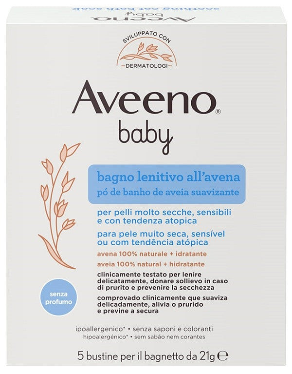 johnsonjohnson aveeno baby colloidal polvere bagno 5 x 21 g aveeno ean 3574661623023