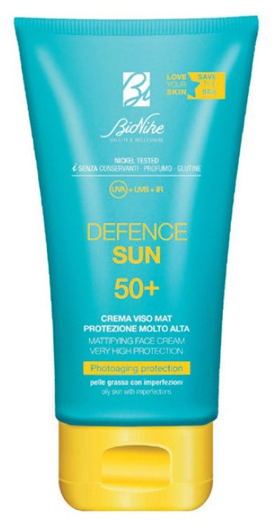 icim bionike defence sun crema viso mat spf50 protezione molto alta 50 ml bionike ean 8029041101455