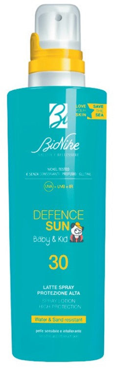 icim bionike defence sun babykid latte spray 30 200 ml bionike ean 8029041109215