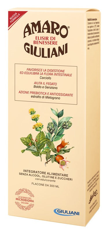 giuliani amaro giuliani elisir benessere 300 ml nuova formula amaro medicinale