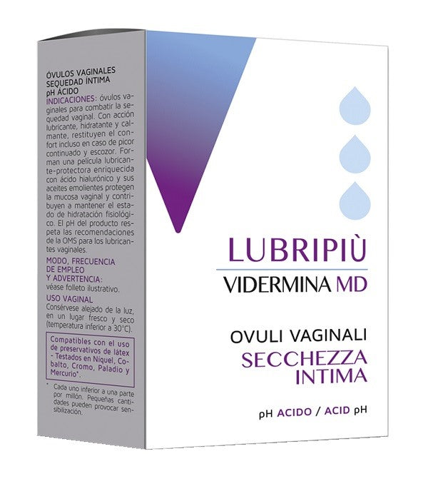 ganassini health care vidermina lubripiu ovuli vaginali 2 blister da 5 ovuli vidermina ean 8050444857472