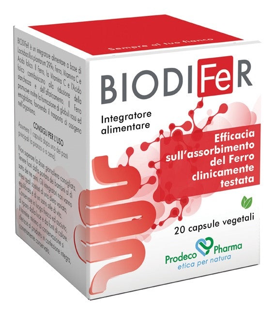 prodeco pharma biodifer 20 capsule vegetali prodeco pharma ean 8057968090941