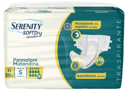 serenity serenity pannolone mutandina sd sensitive extra taglia s 30 pezzi serenity ean 5411416065371