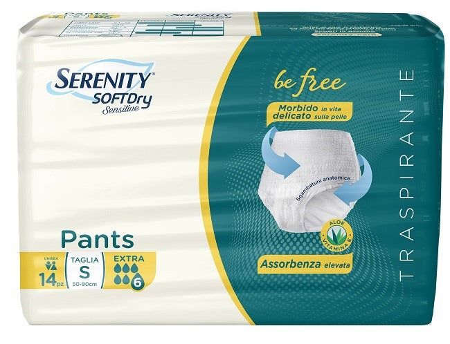 serenity serenity pants sd sensitive be free extra taglia s 14 pezzi serenity ean 8058150568743