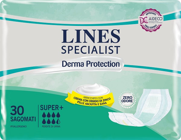fater adult pannolone per incontinenza lines specialist derma sagomato super 30 pezzi lines ean 8001480504004