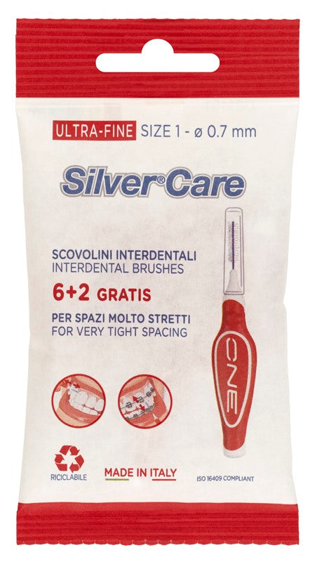 perfetti van melle silvercare scovolino interdentale ultra fine size 1 silver care ean 8009315097219