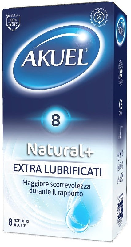 pikdare profilattico akuel natural extralubrificato 8 pezzi akuel ean 5011831089329