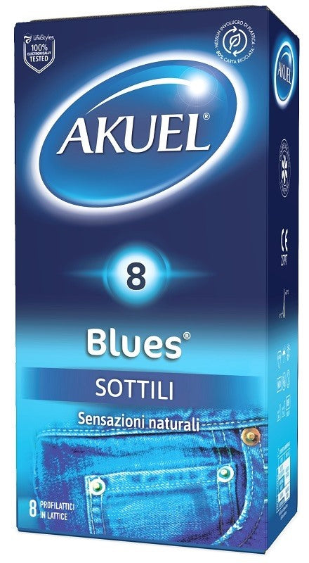pikdare profilattico akuel blues sottile 8 pezzi akuel ean 5011831089343