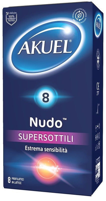 pikdare profilattico akuel nudo supersottile 8 pezzi akuel ean 5011831089374