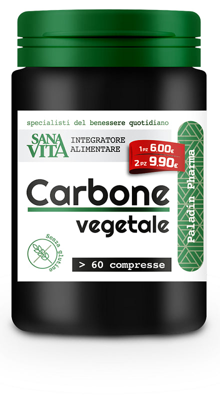 paladin pharma sanavita carbone vegetale 60 compresse sanavita ean 8052049552868