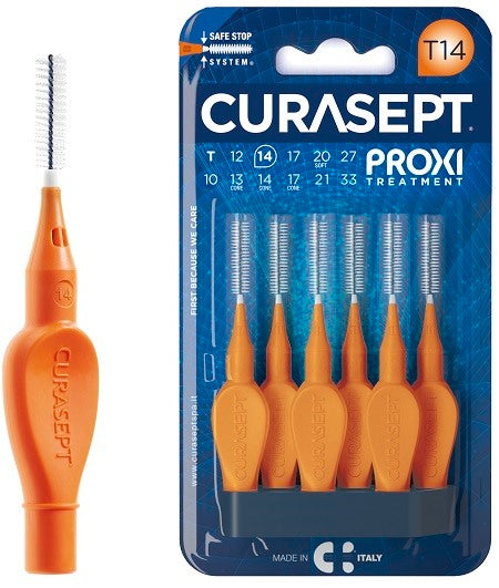 curasept curasept proxi t14 arancioorange 6 pezzi curasept ean 8056746072858
